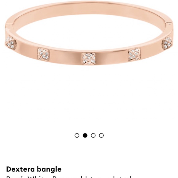 Dextera Rose Gold Bracelet with White Gems